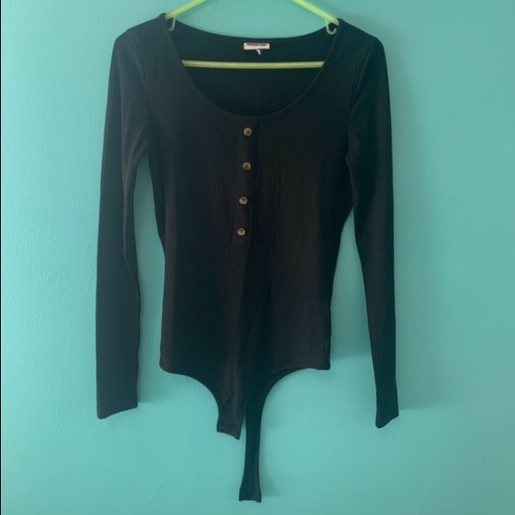 Noisy May Long Sleeve Thong Bodysuit - Picture 1 of 2